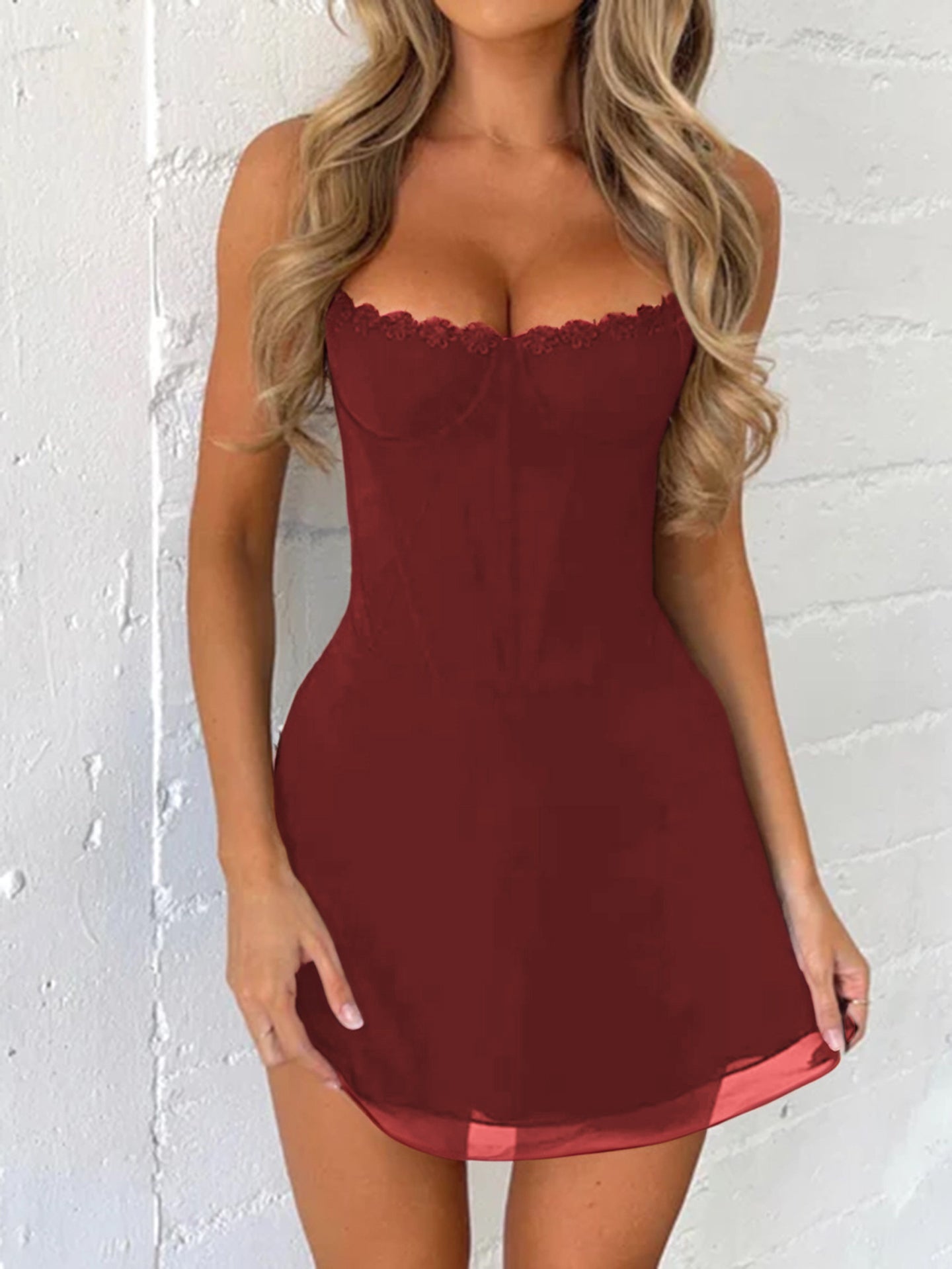 Bodycon Shoulder Straps Mini Dress