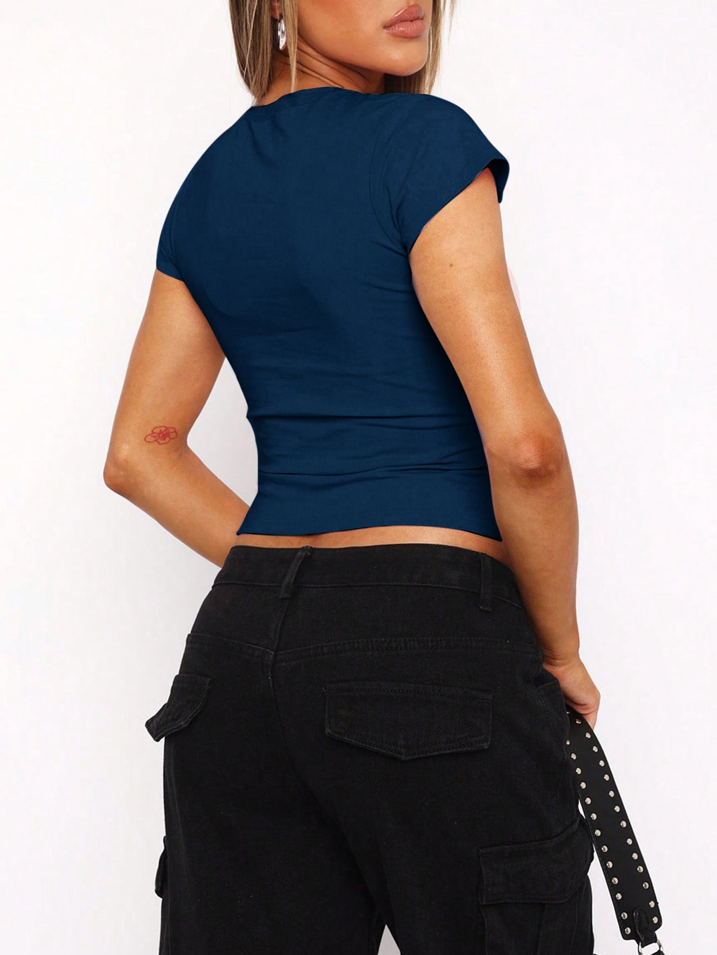 Women Crop Shirt Style Top