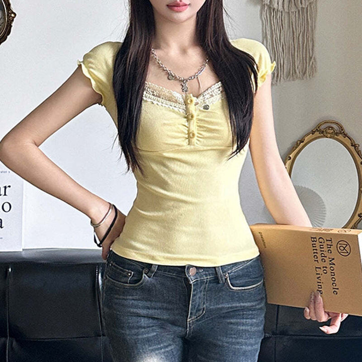 V-Neck Fitted Top