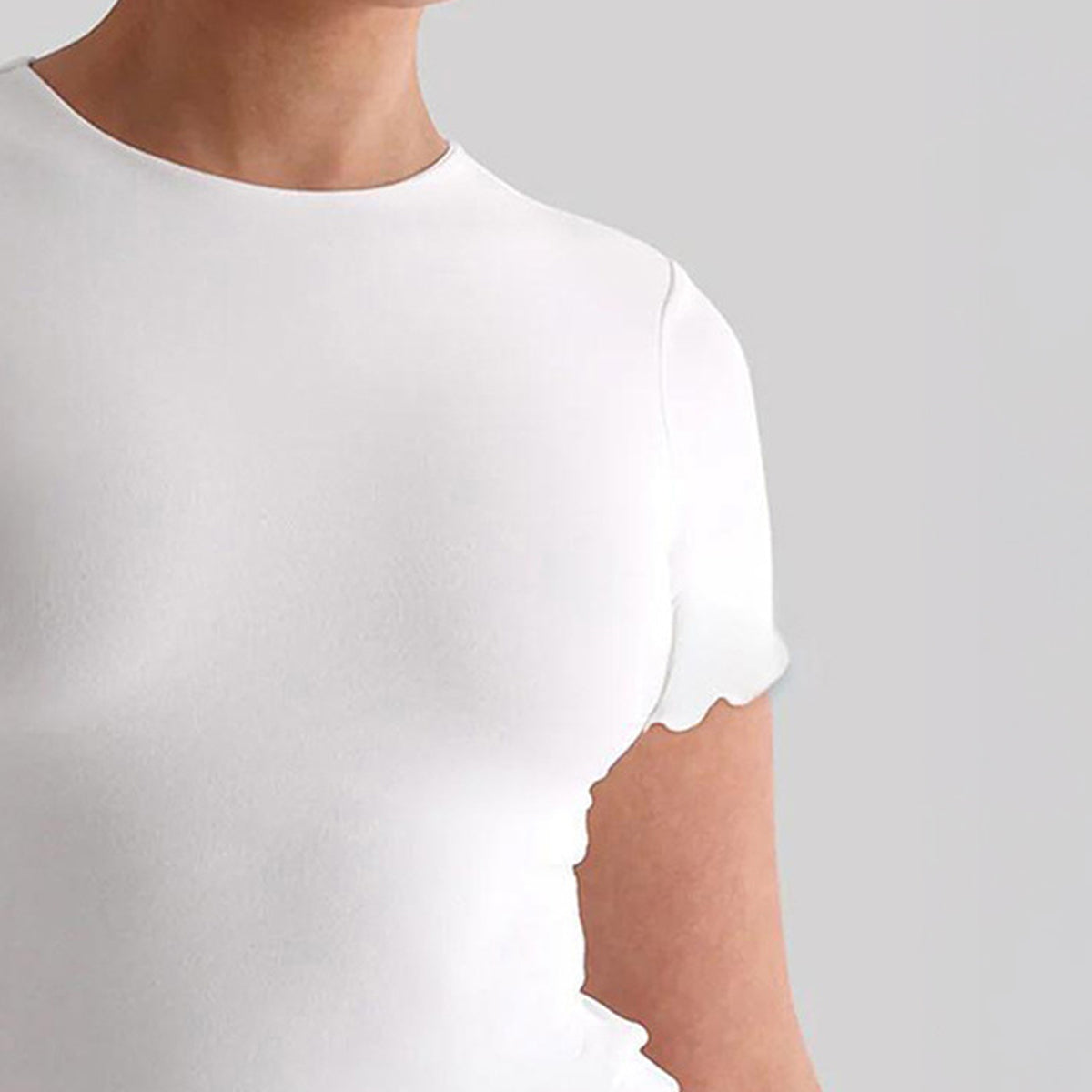 Women Ribbed Slim Fit T-shirt