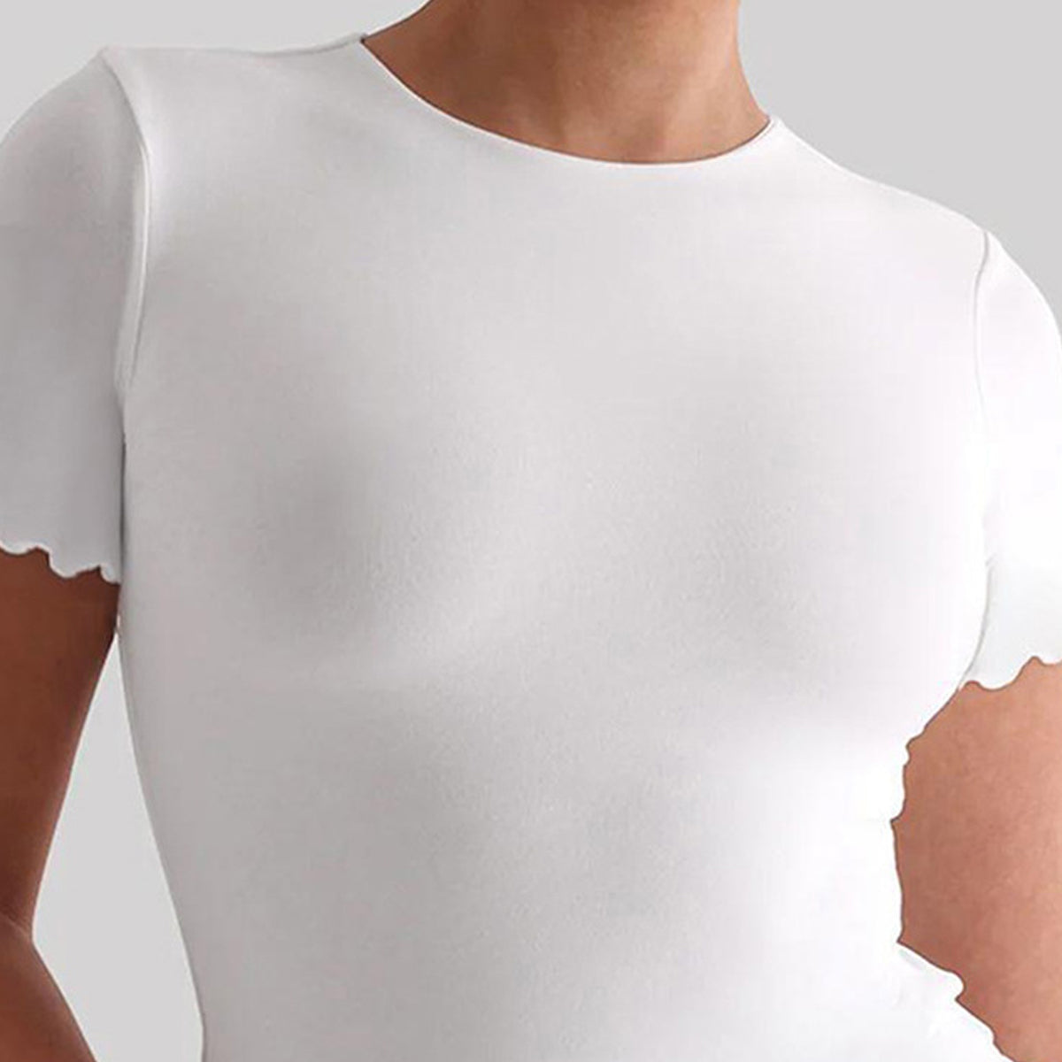 Women Ribbed Slim Fit T-shirt
