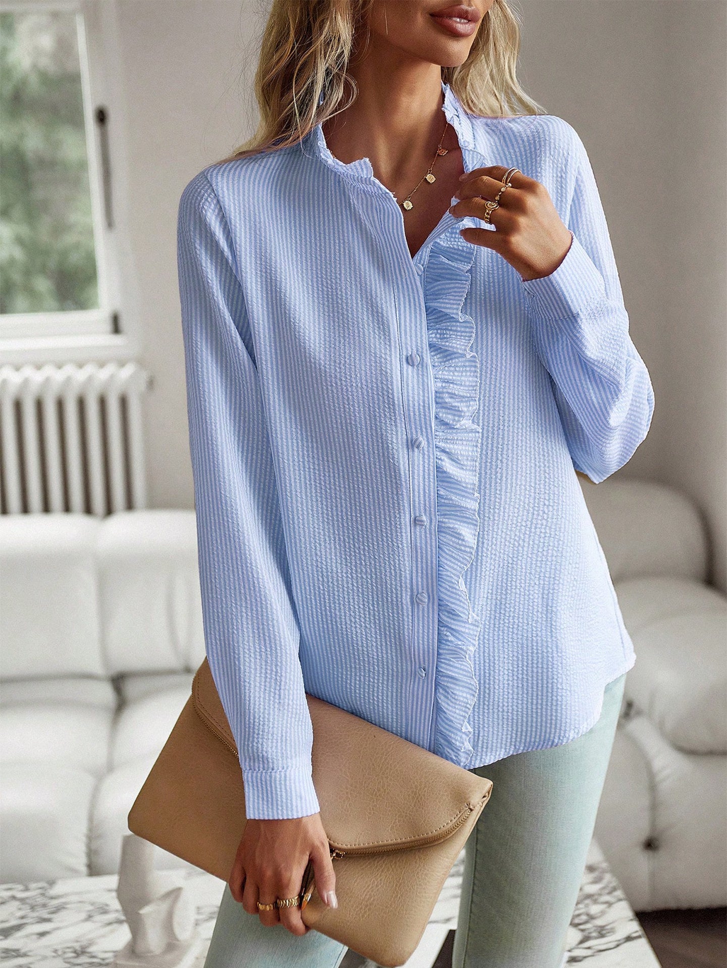 Women Opaque Striped Casual Shirt