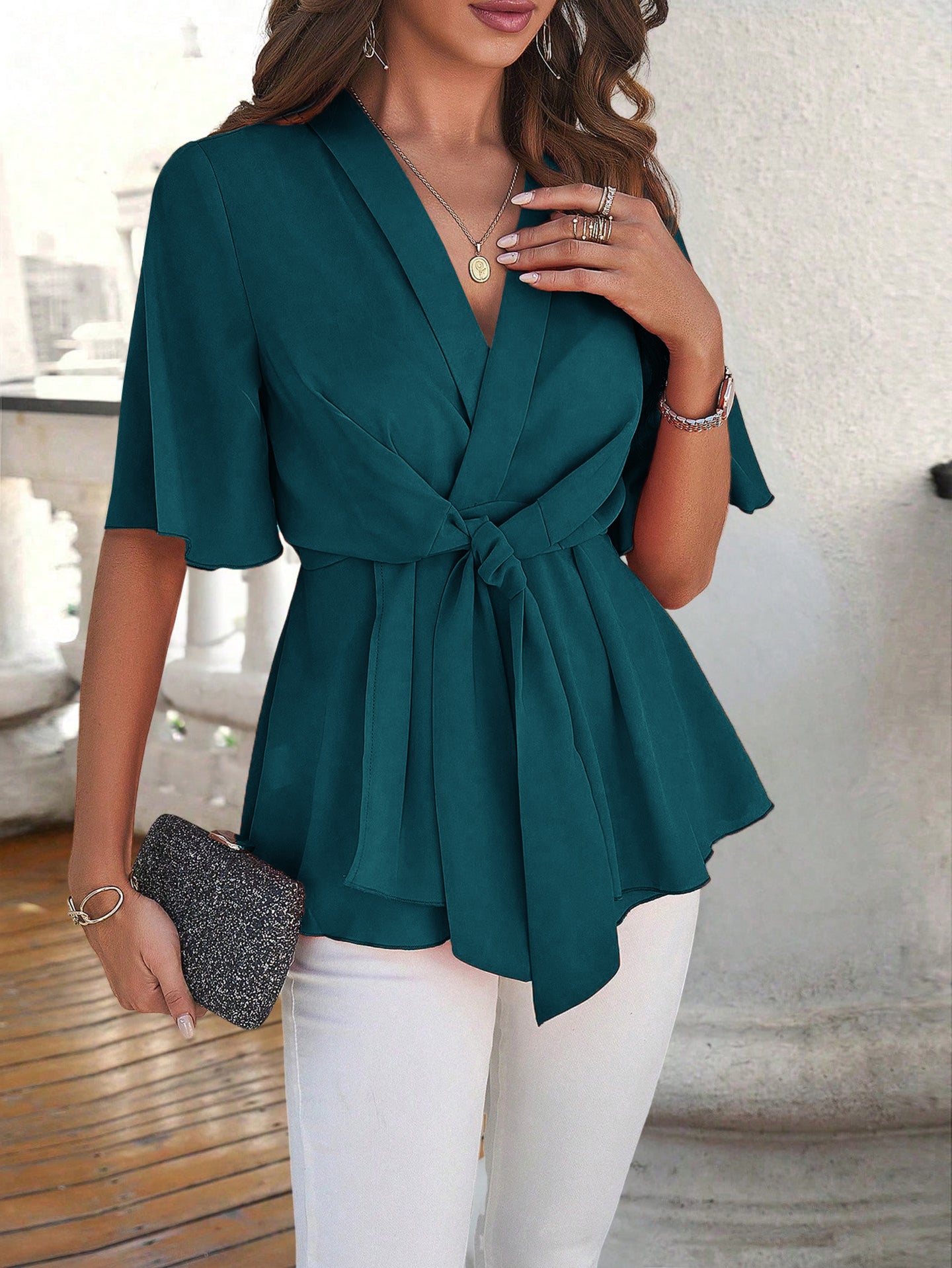 Tie-Ups Wrap Top
