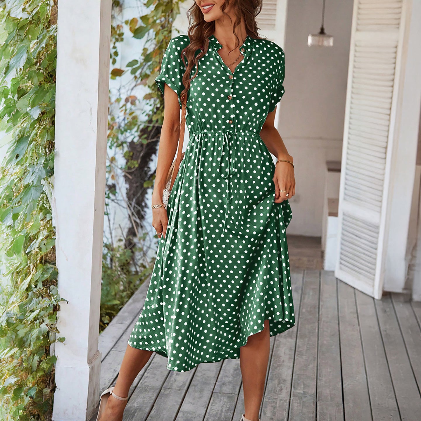Women Print Georgette Fit & Flare Dress