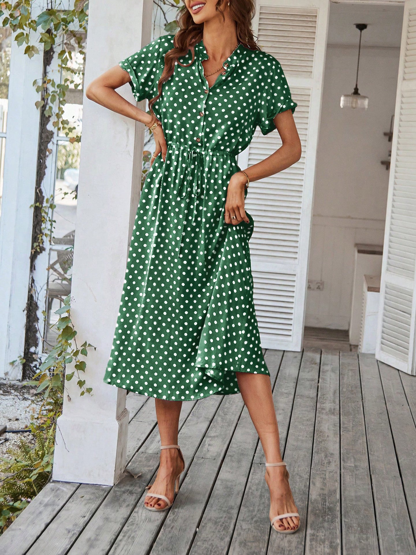 Women Print Georgette Fit & Flare Dress