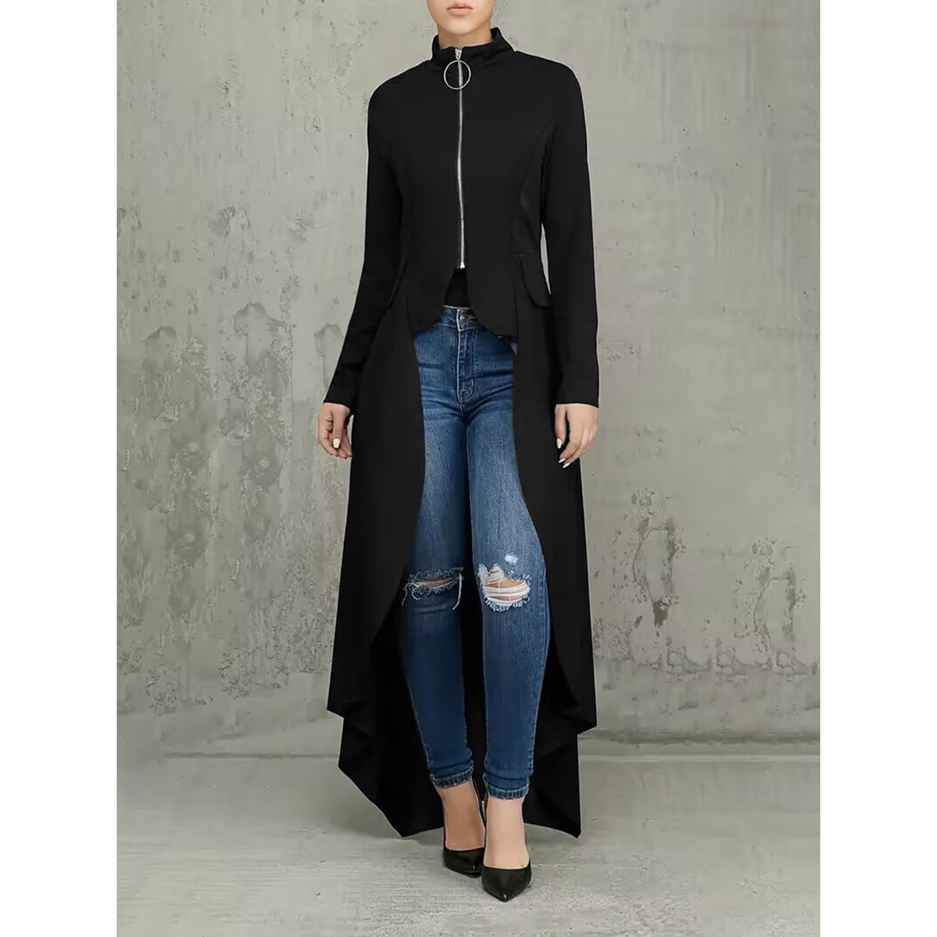 Women Longline Open Front Jacket