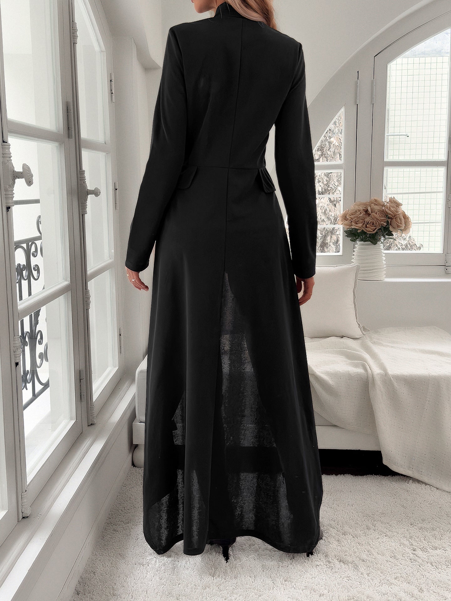 Women Longline Open Front Jacket