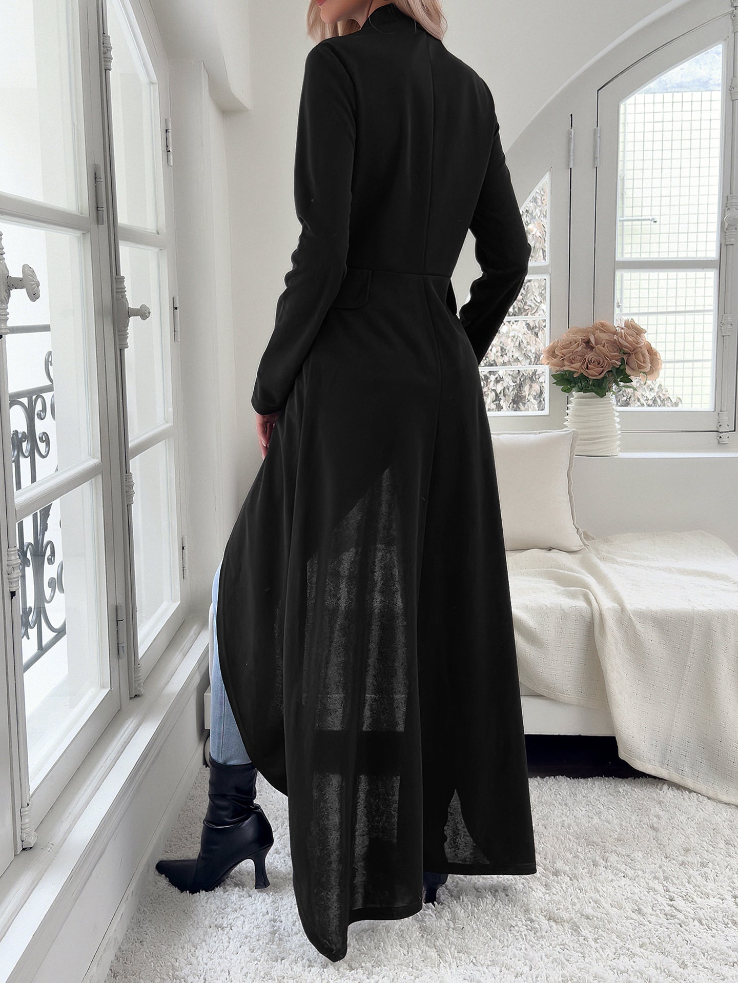 Women Longline Open Front Jacket