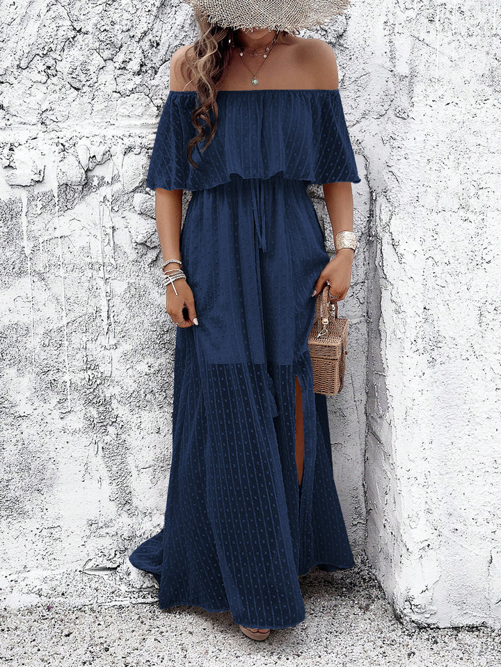 Women Off-Shoulder A-Line Maxi Dress