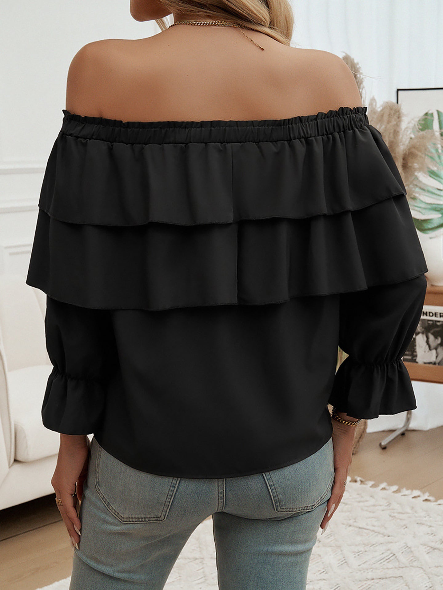 Women Solid Off-Shoulder Top