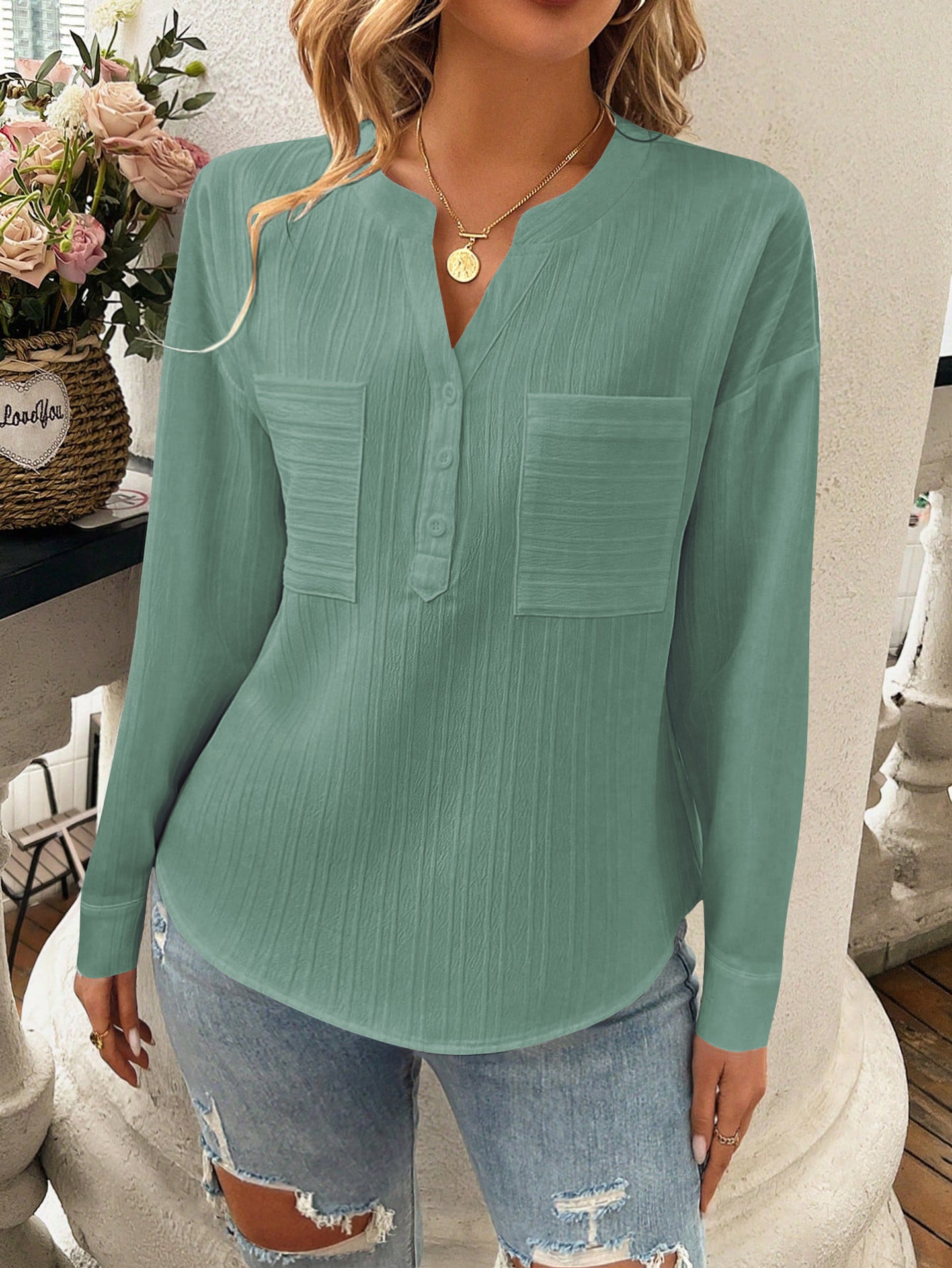 Shirt Style Top