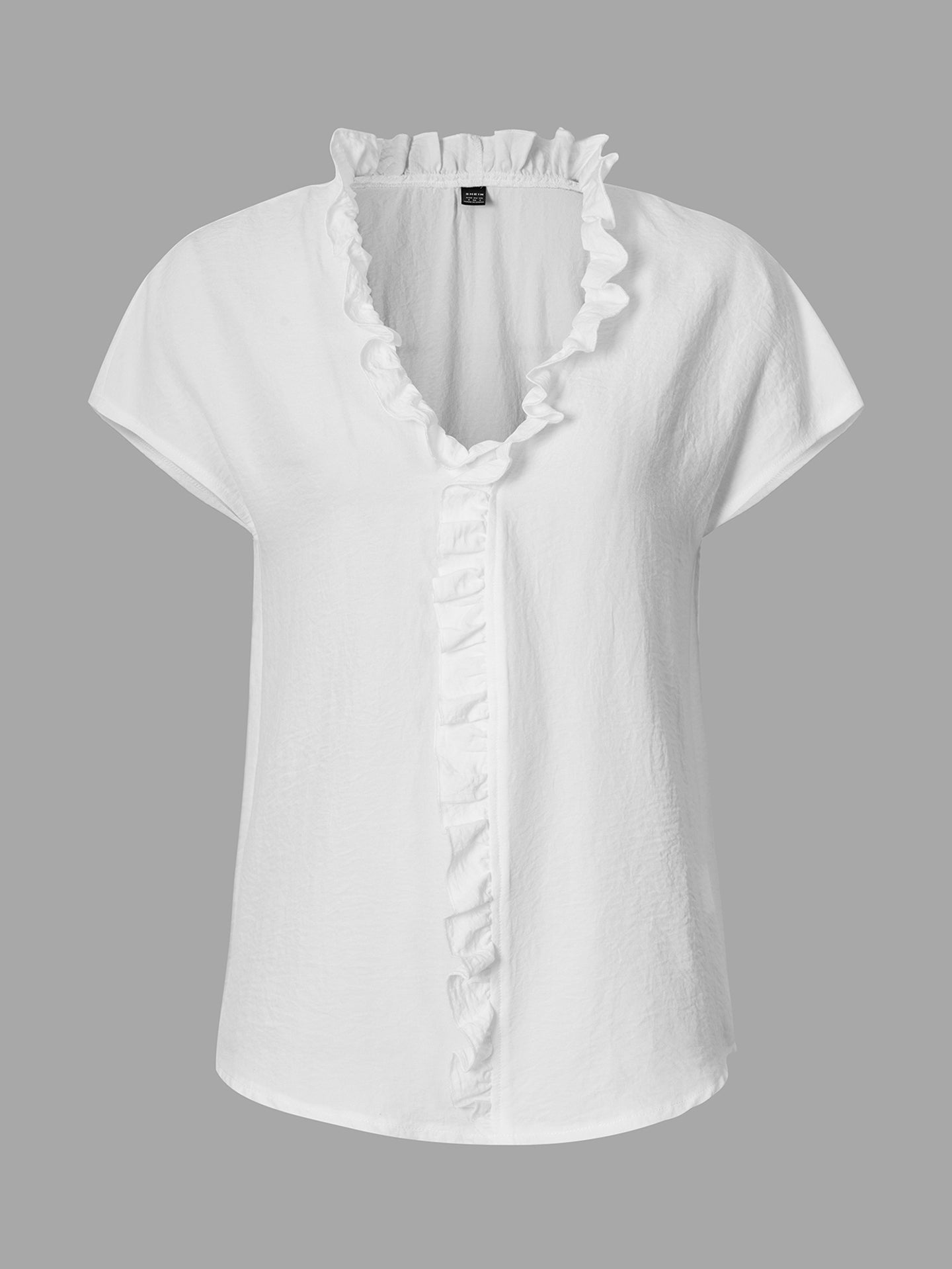 Women V-Neck Ruffles Peplum Top
