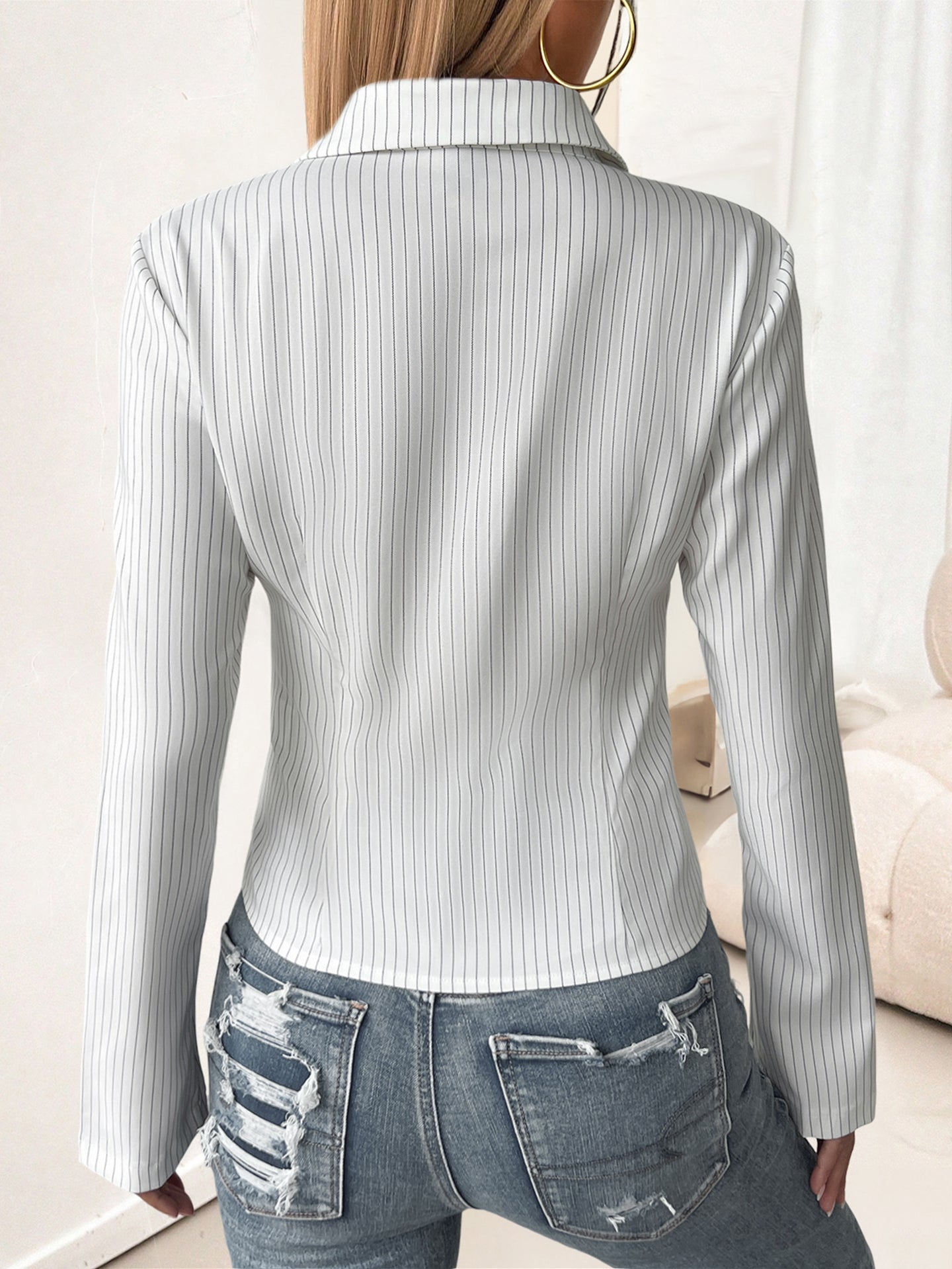 Women Opaque Striped Casual Shirt