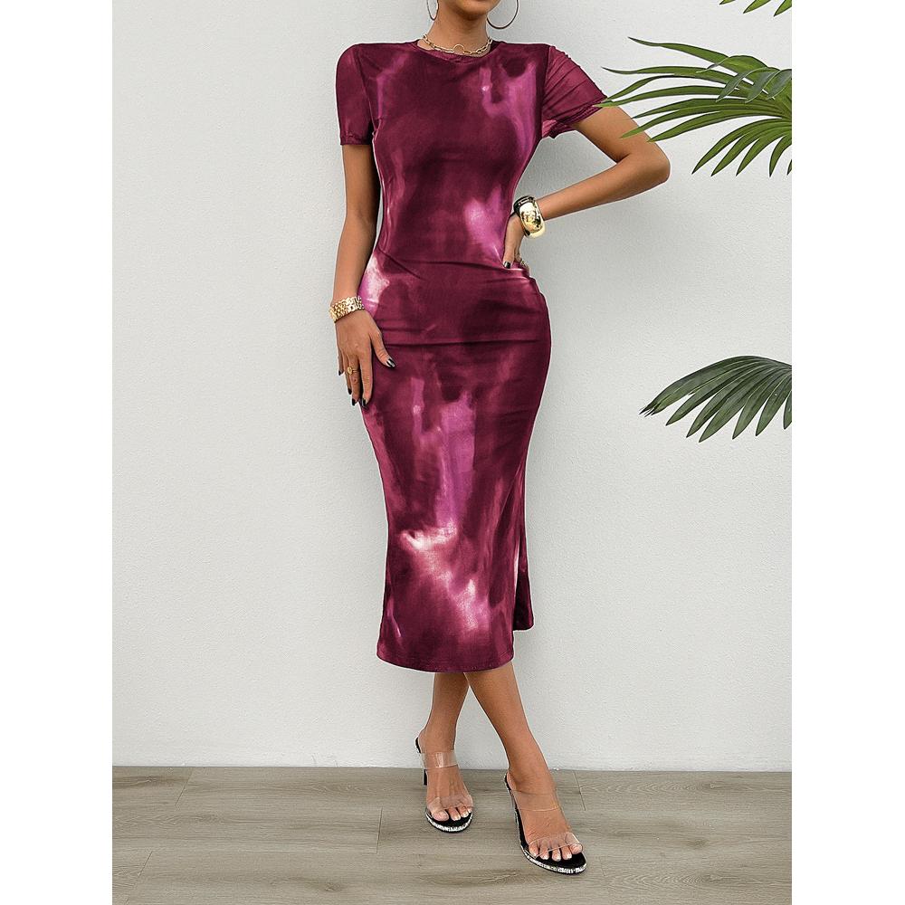 Tie and Dye Bodycon Midi Dress