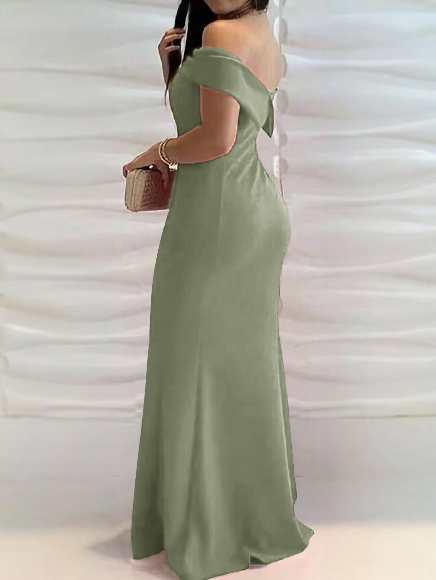 Women Off-Shoulder Bodycon Maxi Dress