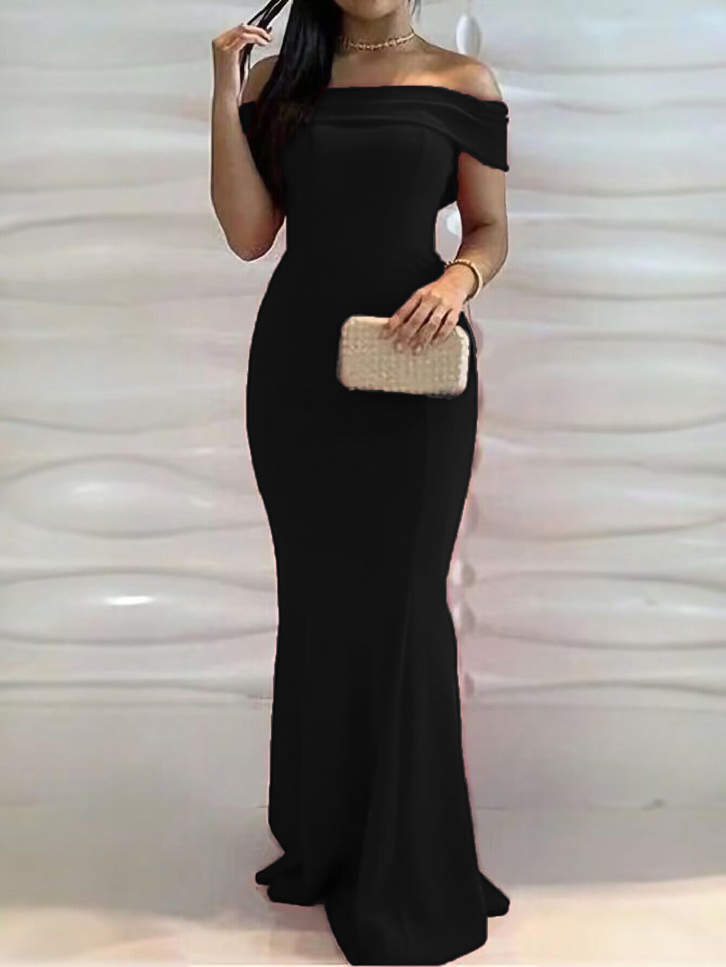 Women Off-Shoulder Maxi Dress