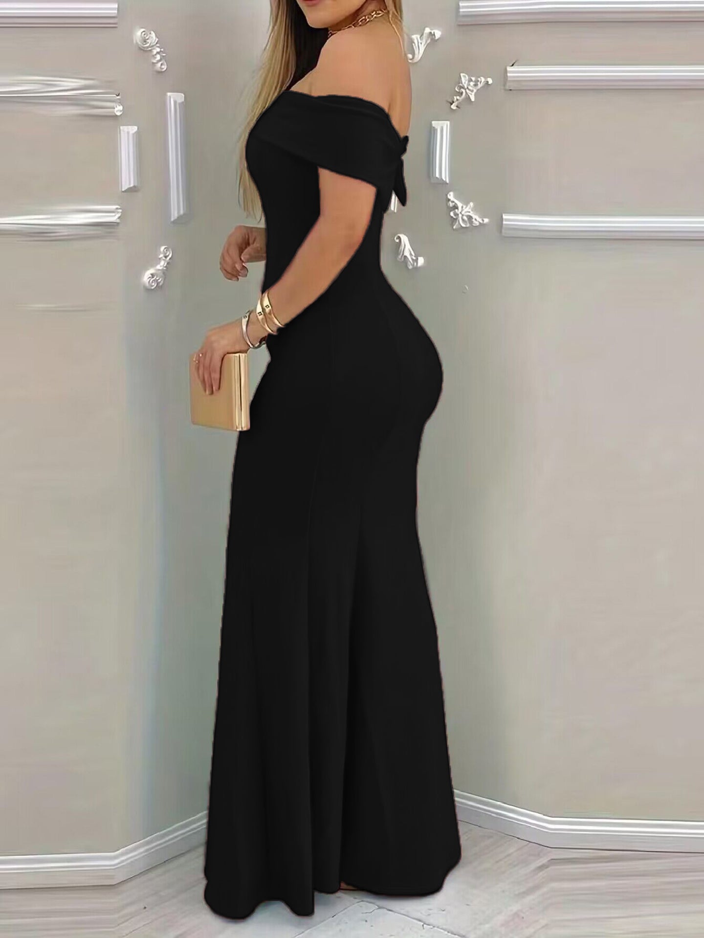 Women Off-Shoulder Maxi Dress