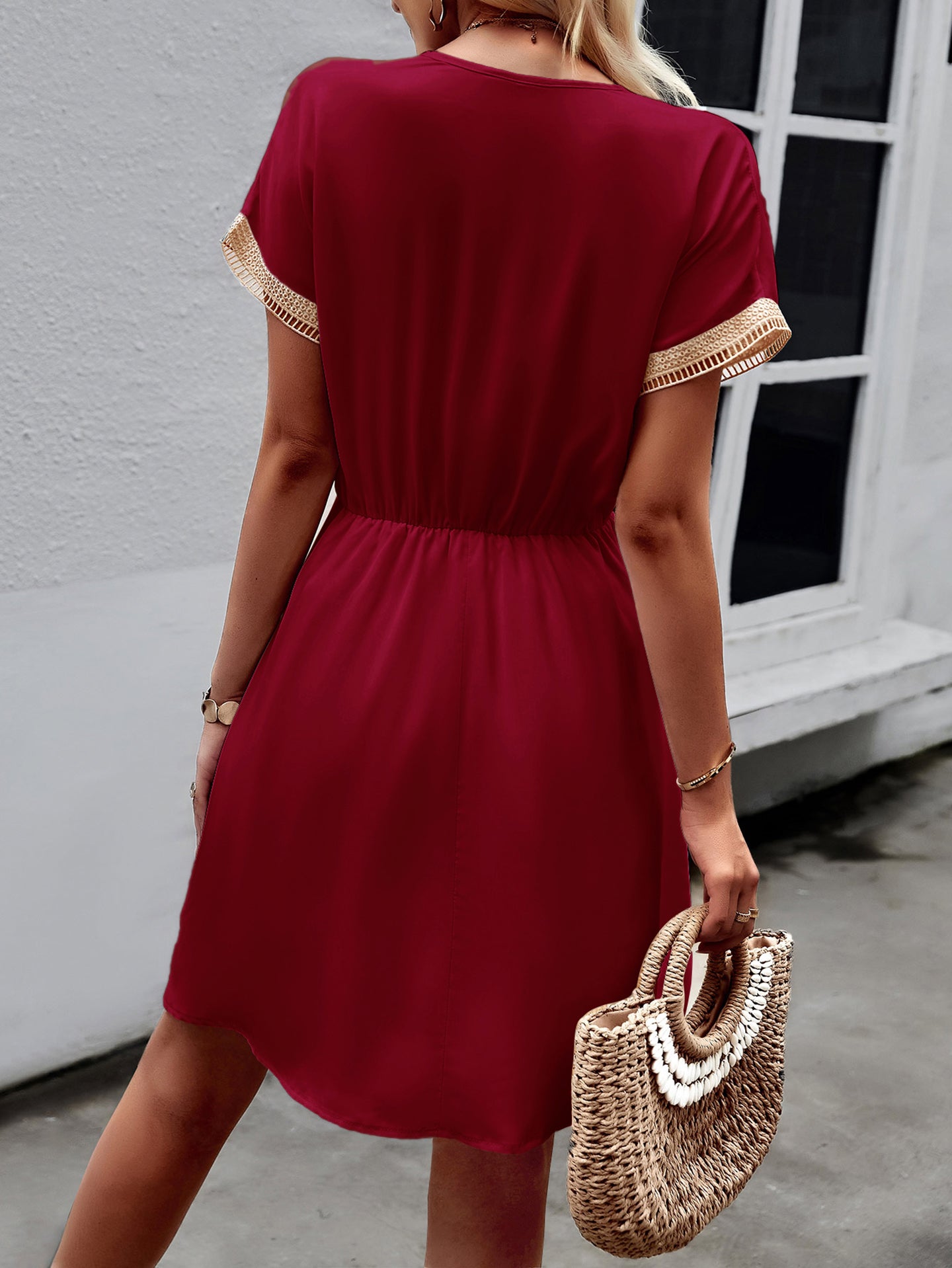 Women Embroidered Georgette Fit & Flare Dress