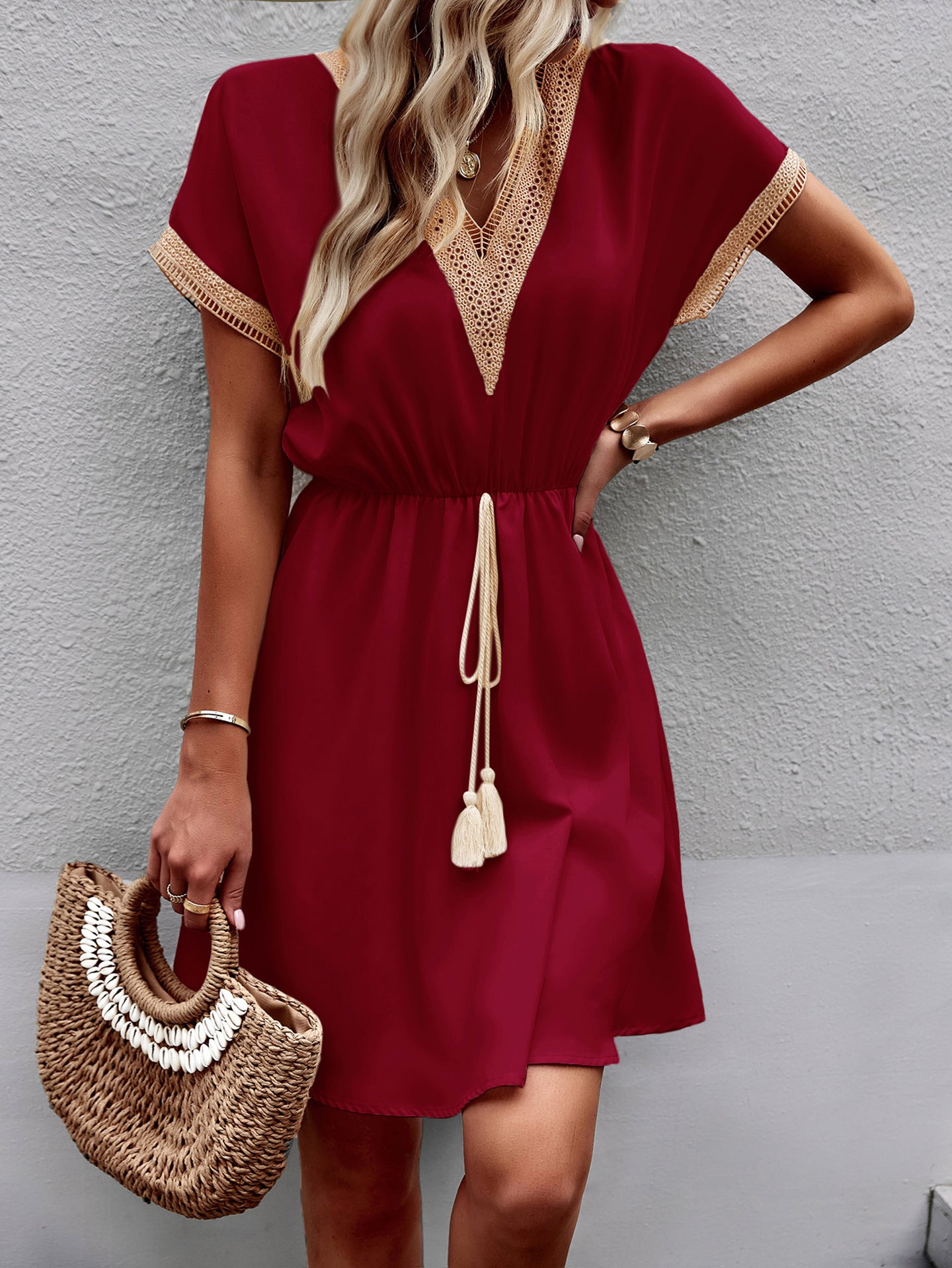 Women Embroidered Georgette Fit & Flare Dress