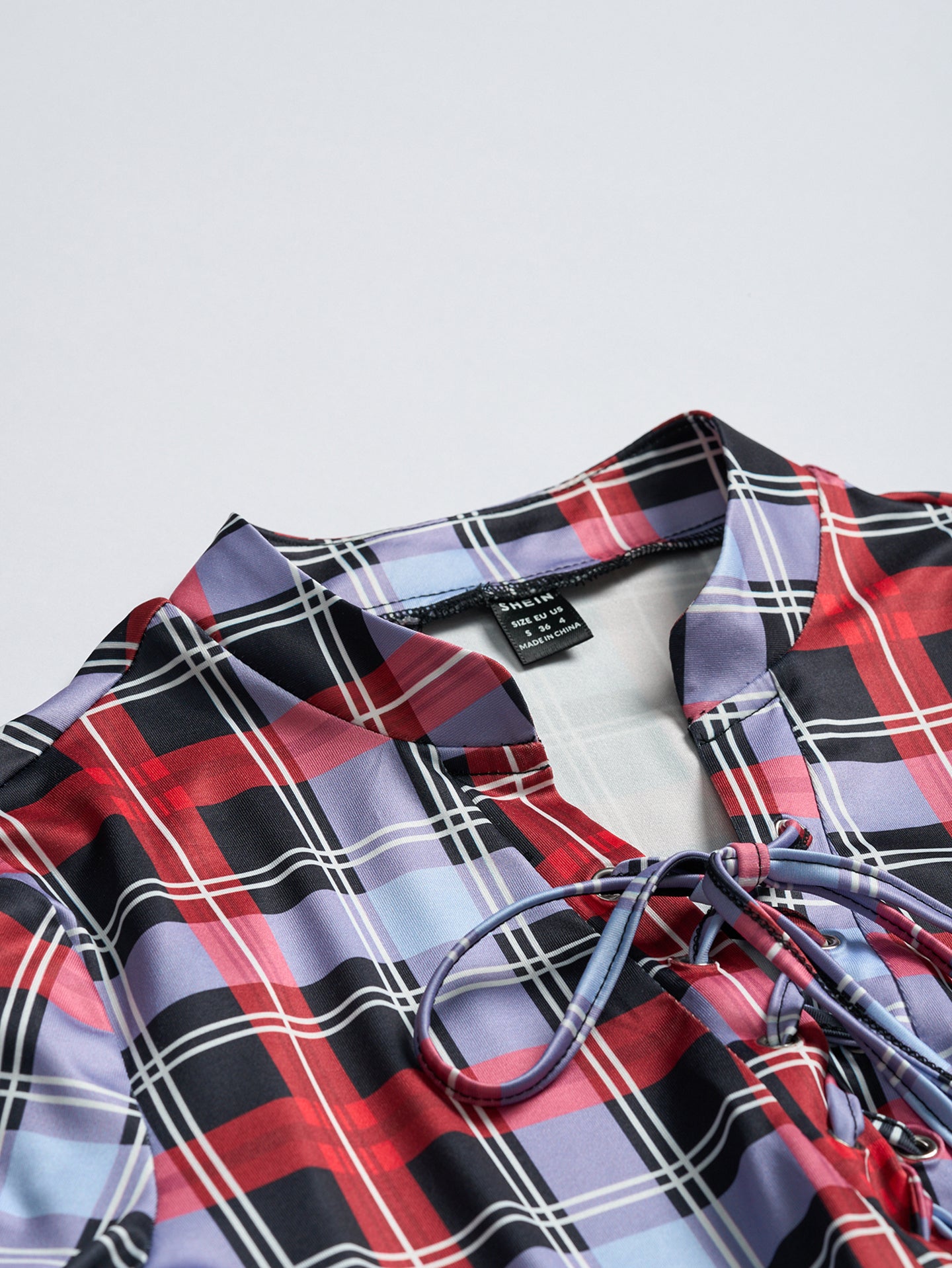 Women Checked Shirt Style Top