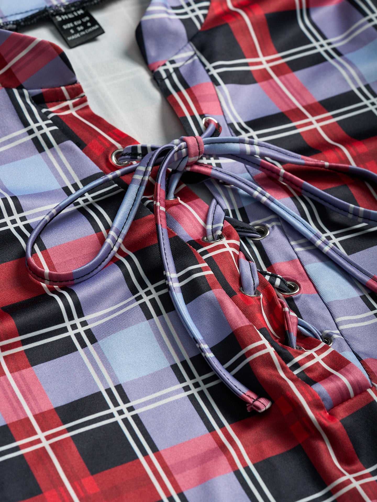 Women Checked Shirt Style Top