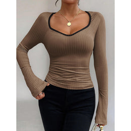 Women Sweetheart Neck Fitted Regular Top
