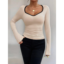 Women V-Neck Fitted Regular Top