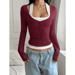 Women Sweetheart Neck Crop Top