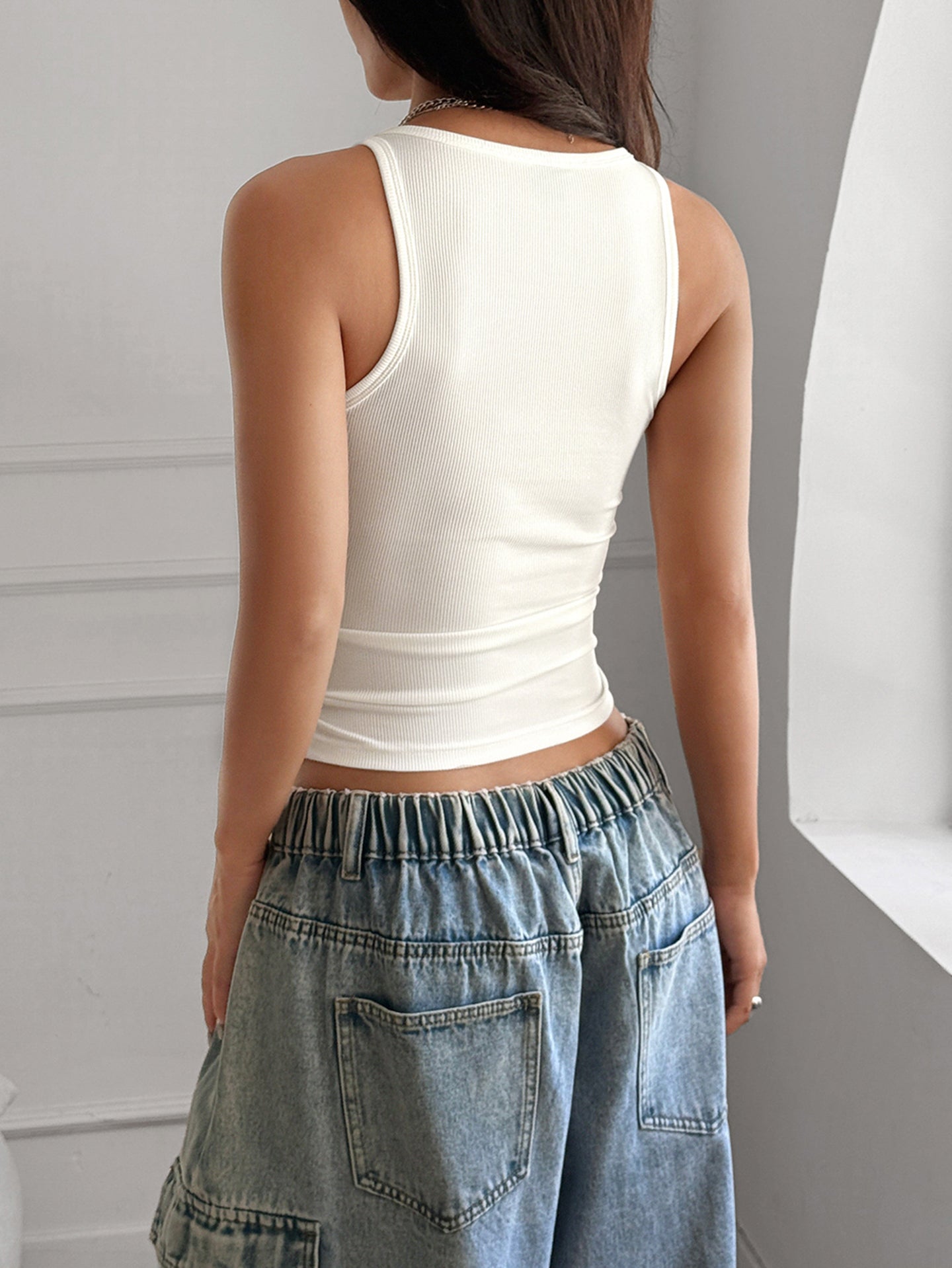 Women Tank Crop Cami Tops