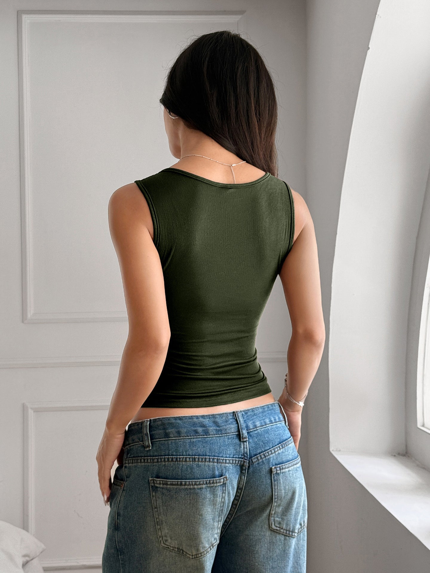 Women Ribbed Regular Crop Top