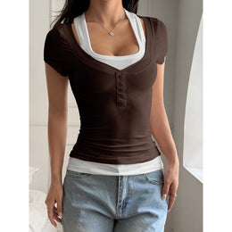 Women Casual Fitted Top