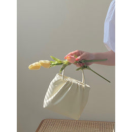 Handheld Bag with Bow Detail