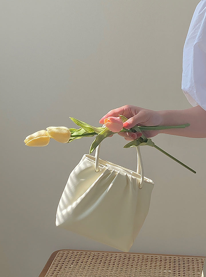 Handheld Bag with Bow Detail