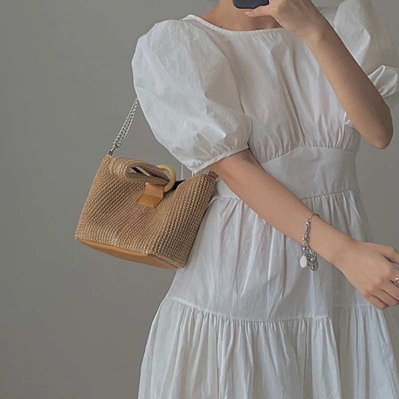 Textured Sling Bag with Tasselled