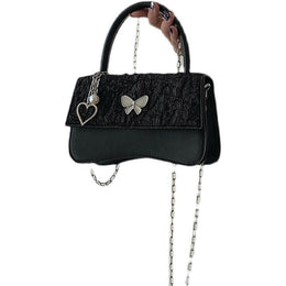 PU Structured Sling Bag with Applique