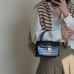 Textured PU Bucket Sling Bag with Quilted