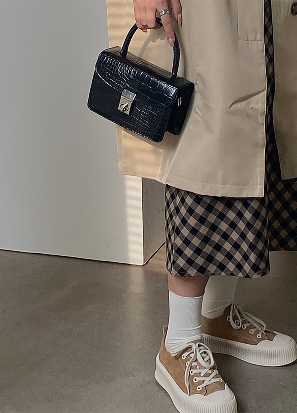 Textured PU Bucket Sling Bag with Quilted