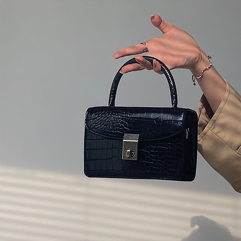 Textured PU Bucket Sling Bag with Quilted