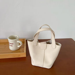 White Solid Two Handles Sling Bag