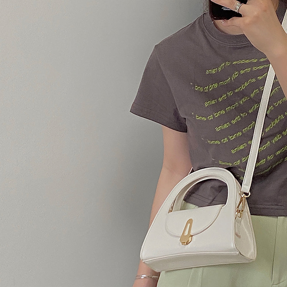PU Satchel with Applique