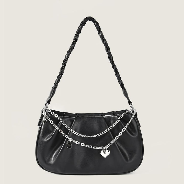 PU Satchel with Applique
