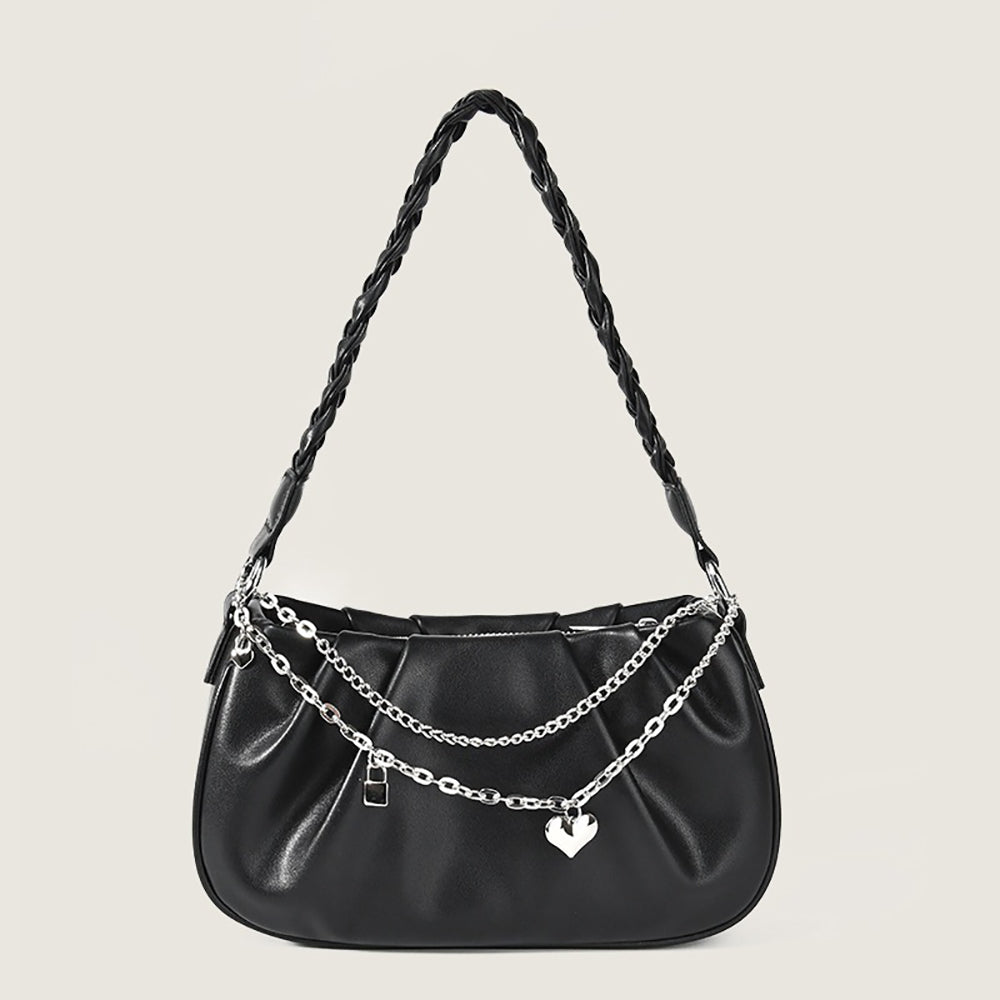 PU Satchel with Applique
