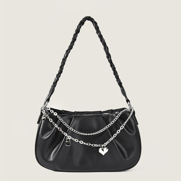 PU Satchel with Applique