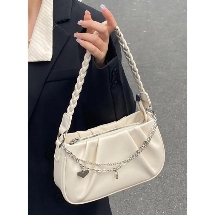 PU Satchel with Applique