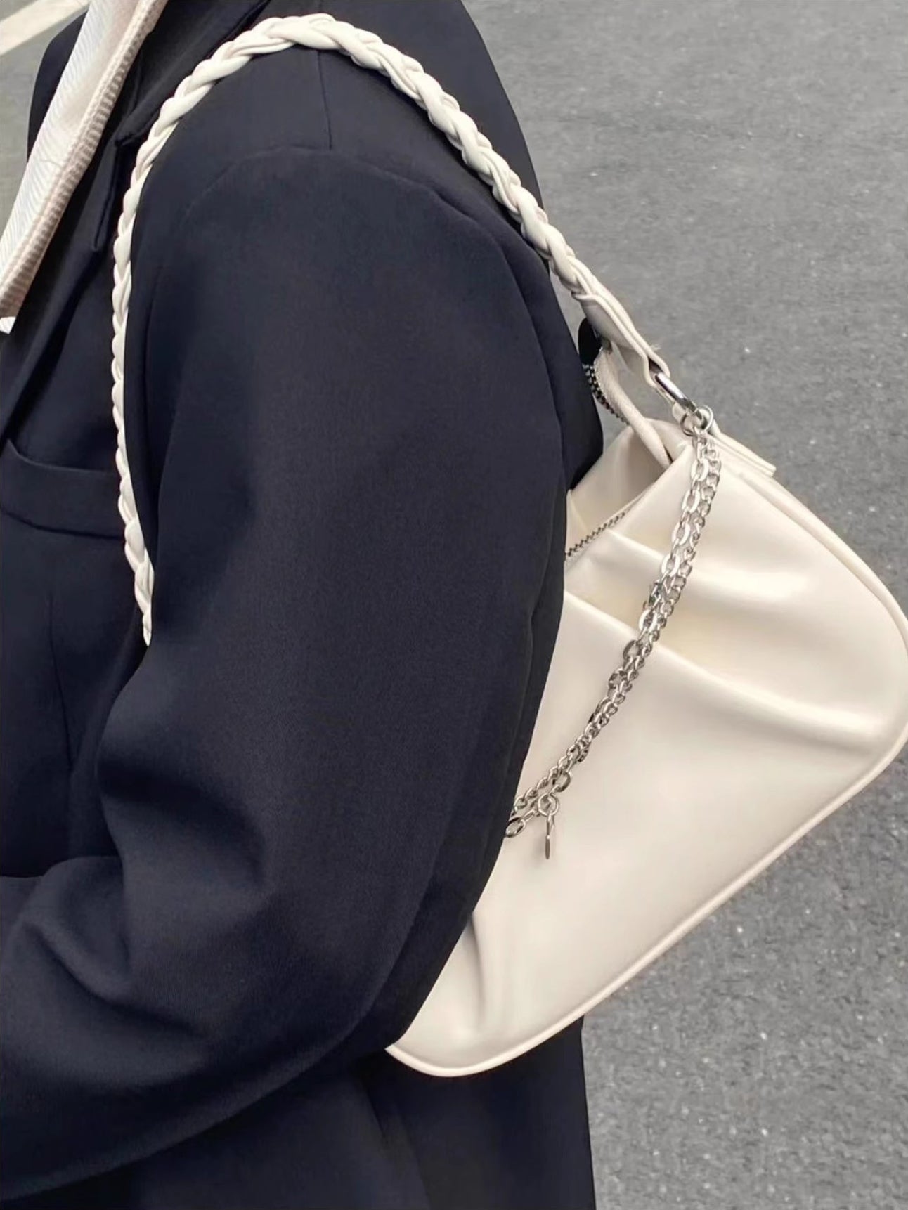PU Satchel with Applique