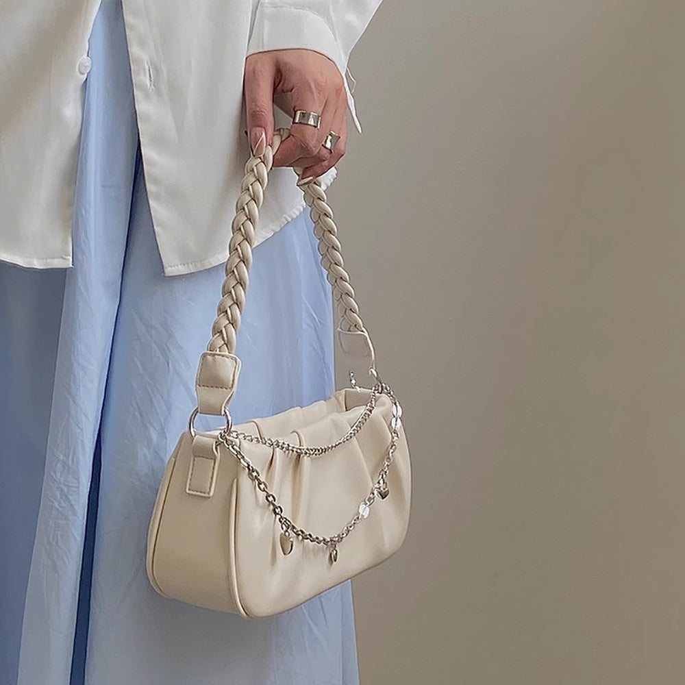 PU Satchel with Applique