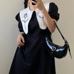 Textured PU Sling Bag with Fringed