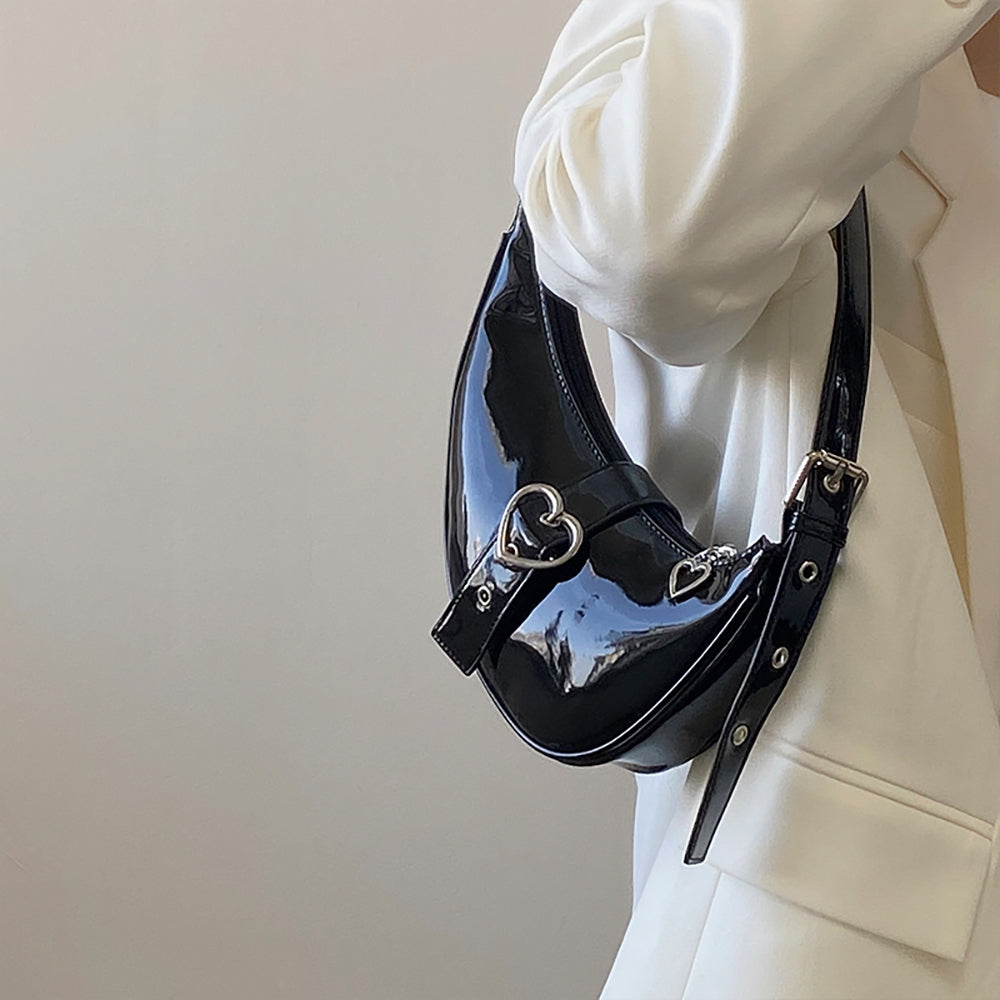 Textured PU Sling Bag with Fringed