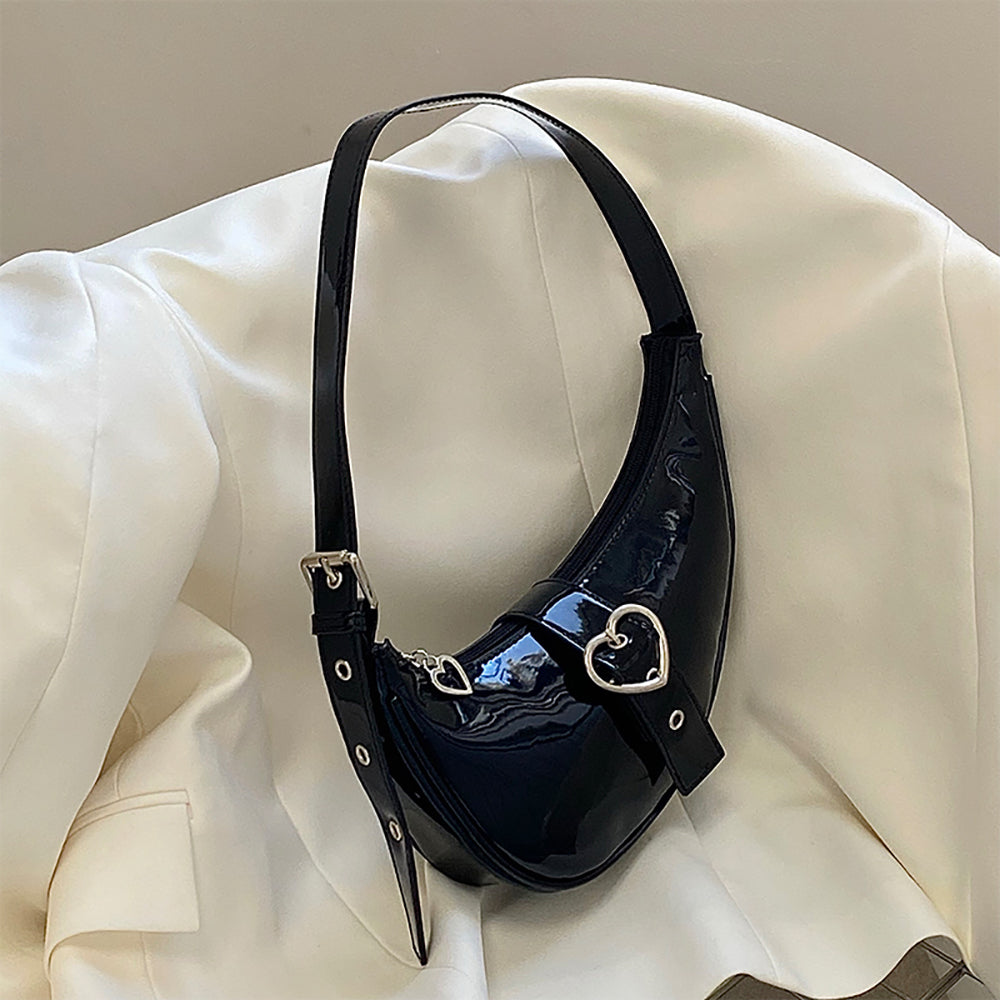 Textured PU Sling Bag with Fringed