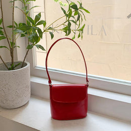 Red Solid One Handle Sling Bag